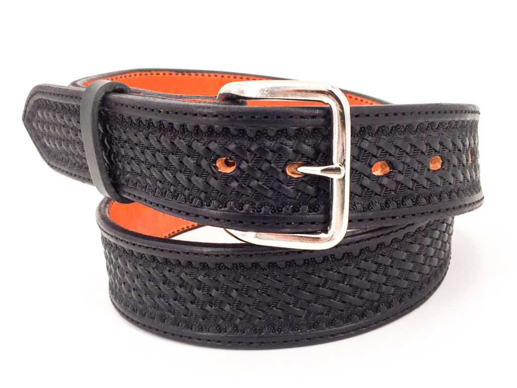 Basket Weave Black Belt Uptmor Saddlery