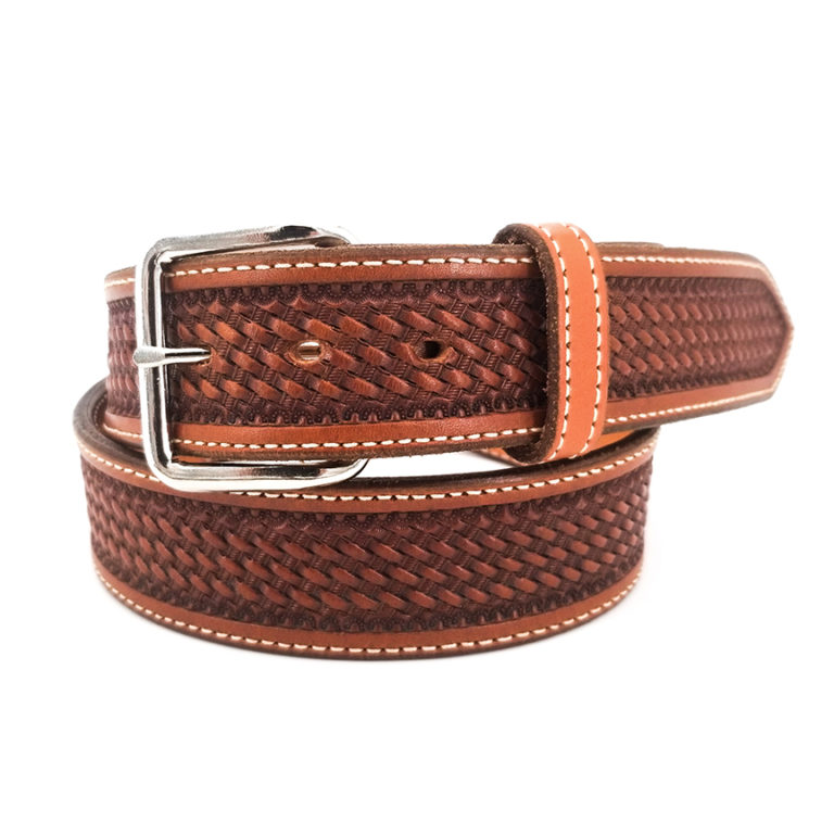 Basket Weave Chestnut Belt - Uptmor Saddlery